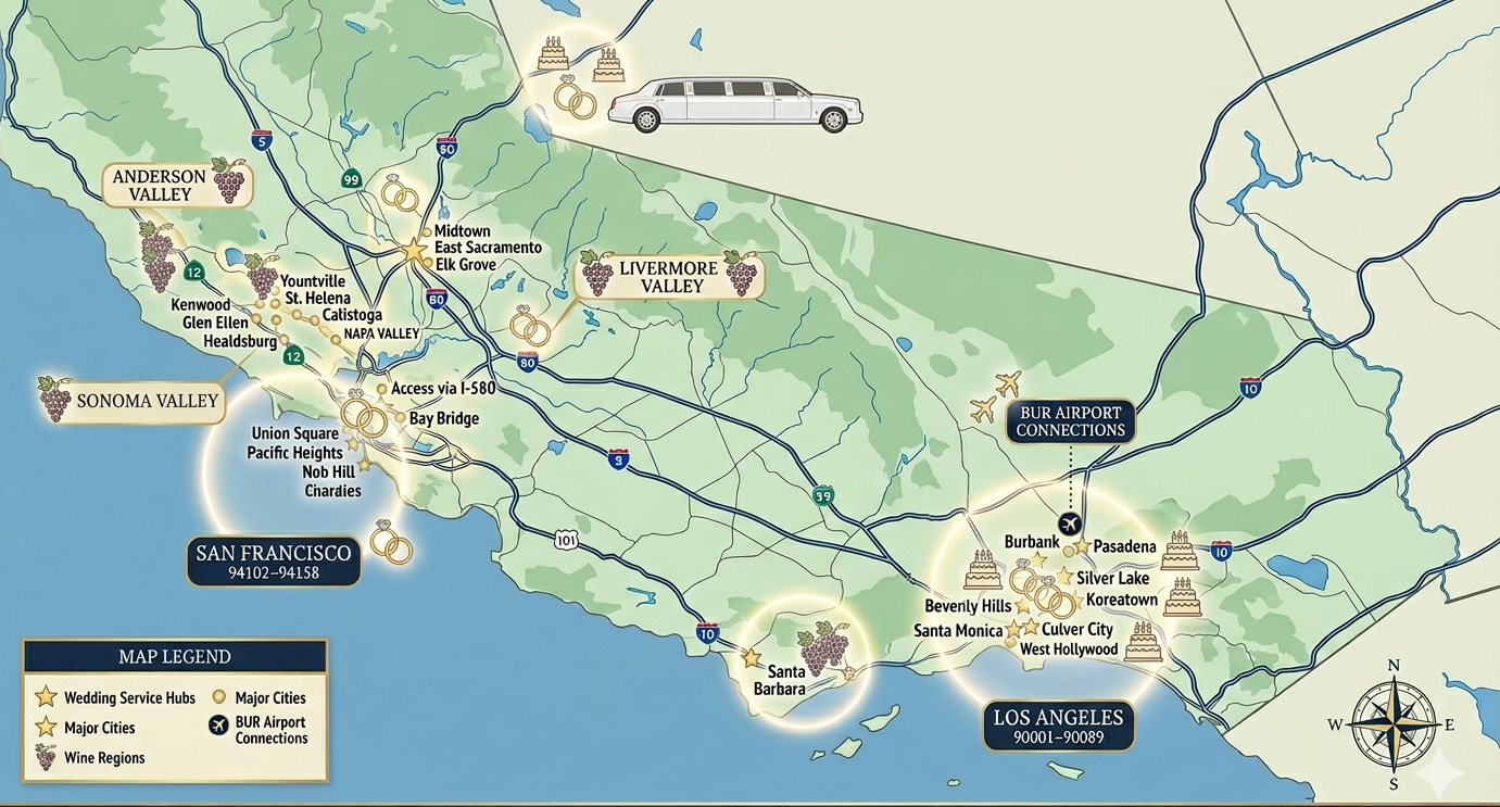 Limo for Christmas Lights — California Regions We Serve